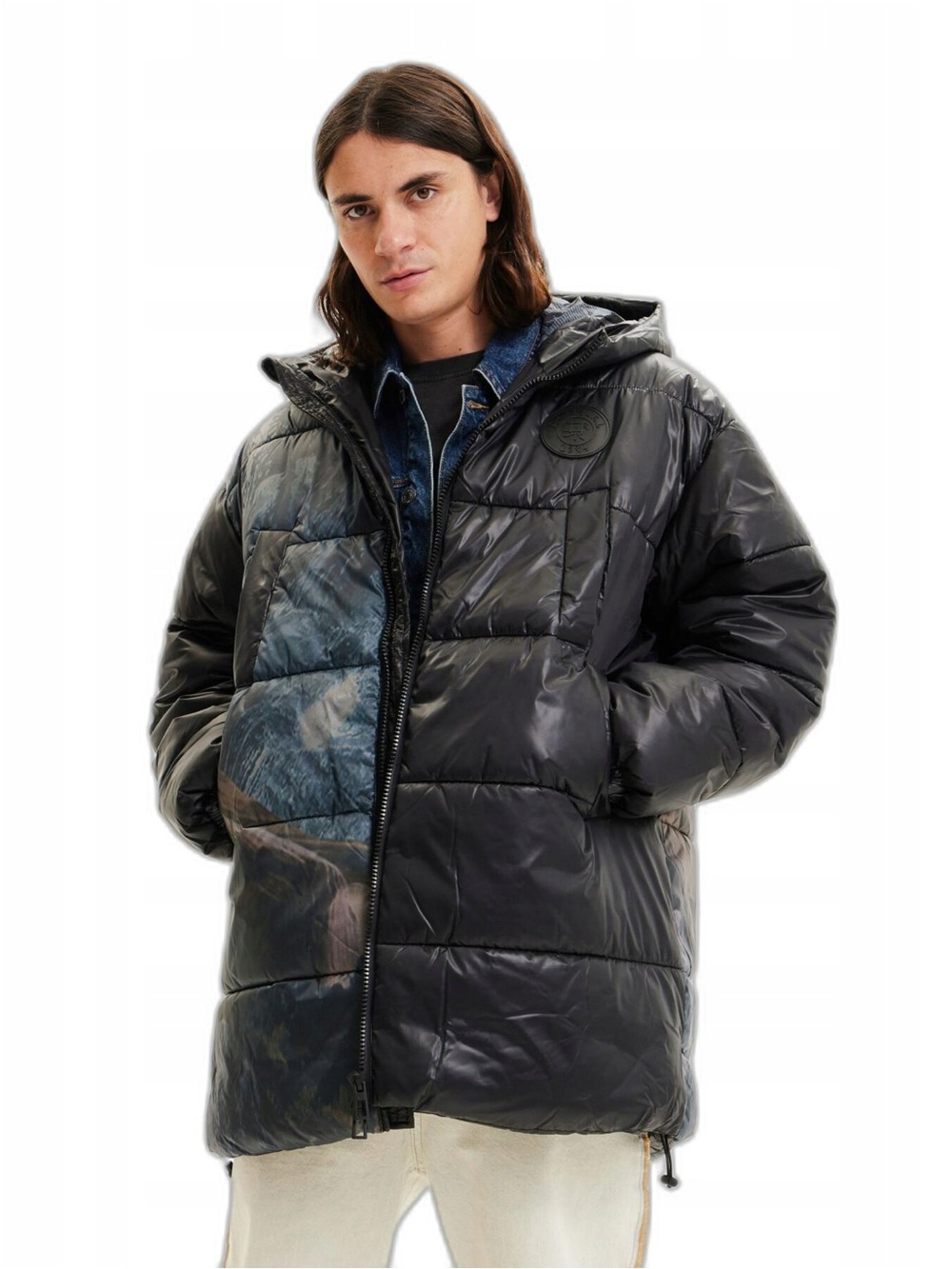 NWT DESIGUAL BOWIE padded winter jacket piffer coat with hood